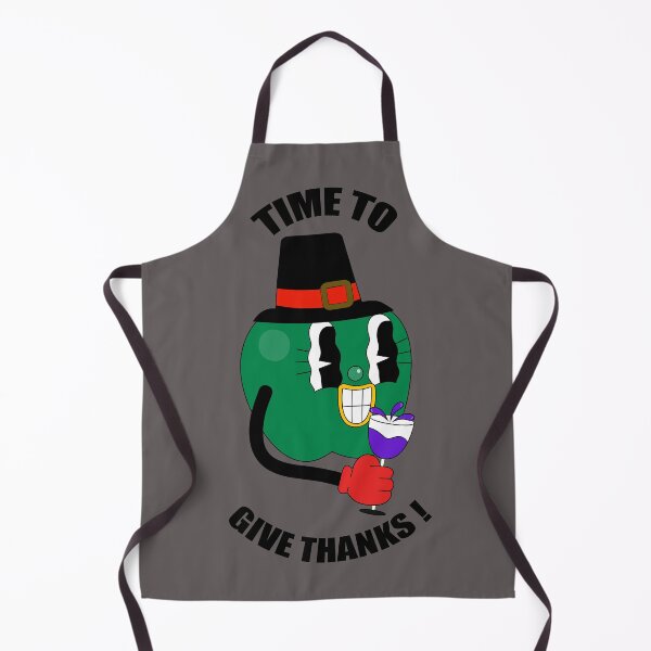 Item preview, 'Time to give thanks' Retro Vintage Green Apple Wine Toast designed and sold by manojbalan1968.