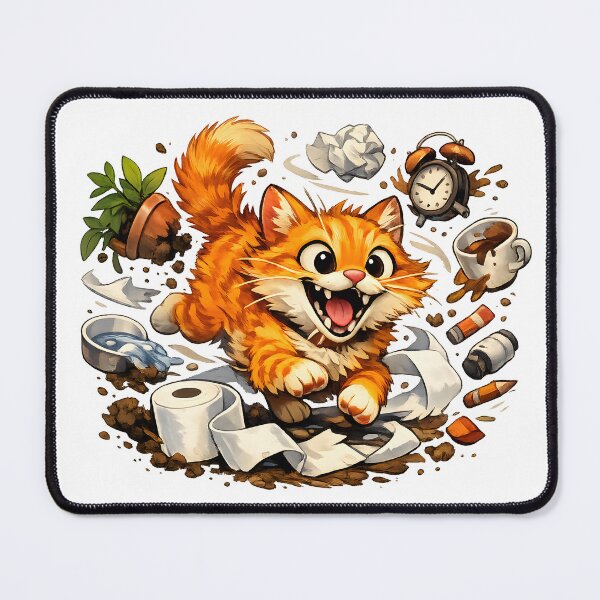 Item preview, Certified Orange Cat Energy – Chaotic Funny Orange Cat Illustration designed and sold by builtforyou.
