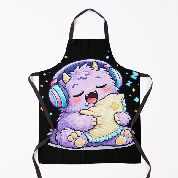 Item preview, Sleepy Kawaii Monster with Headphones Cute Cozy Sleeping Creature designed and sold by EssentialsWear.