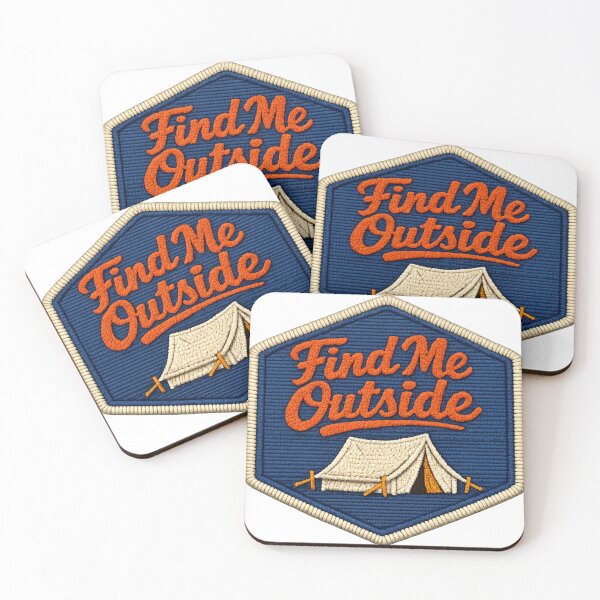 Item preview, Find Me Outside Camping Patch Retro Tent Outdoor Adventure Design designed and sold by TM DESIGNS AND MORE.