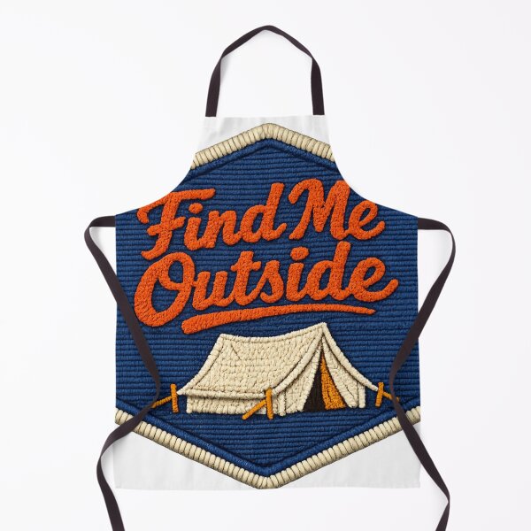 Item preview, Find Me Outside Camping Patch Retro Tent Outdoor Adventure Design designed and sold by TM DESIGNS AND MORE.