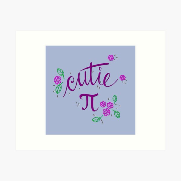 Cutie Pi (Purple) Art Print