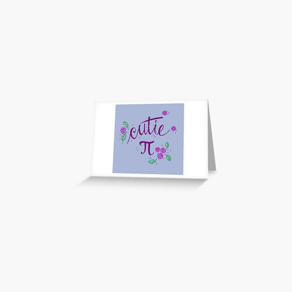 Cutie Pi (Purple) Greeting Card
