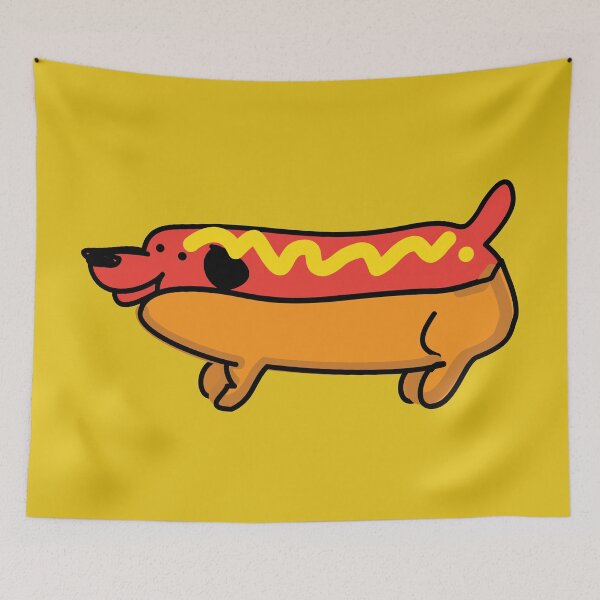 Item preview, Hot dog cute funny pun designed and sold by fluffyfamcraft.