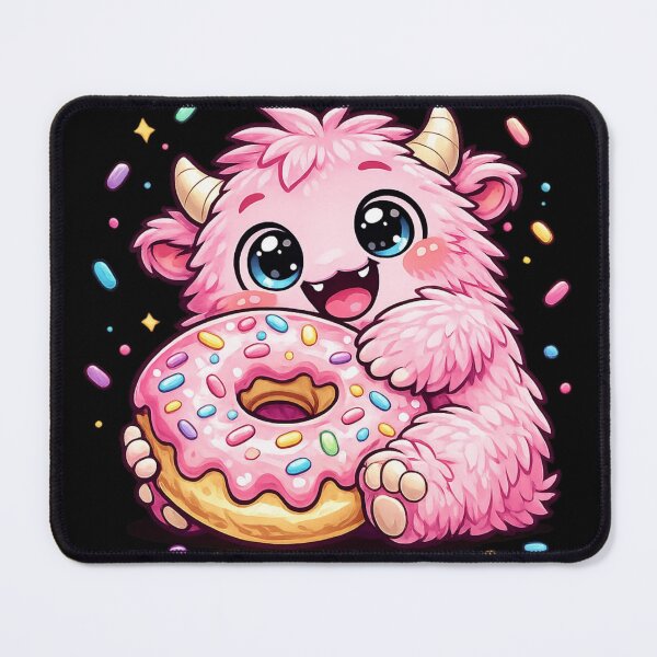 Item preview, Cute Pink Monster Hugging Donut Kawaii Sweet Dessert Lover designed and sold by EssentialsWear.