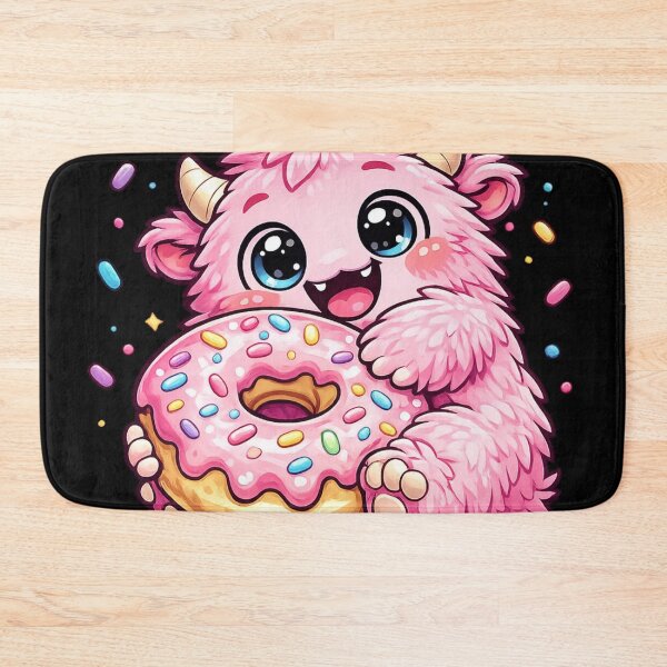 Item preview, Cute Pink Monster Hugging Donut Kawaii Sweet Dessert Lover designed and sold by EssentialsWear.
