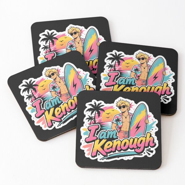 Item preview, I Am Kenough Surf Typography | Retro Beach Sunset Self Love Quote designed and sold by Eddy048.