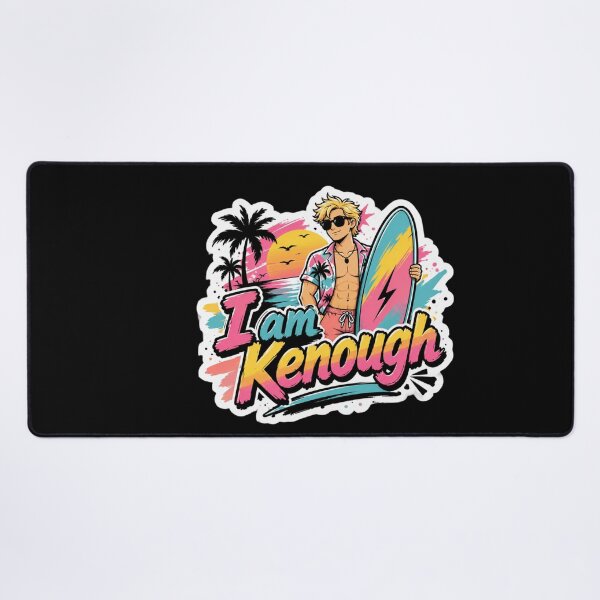 Item preview, I Am Kenough Surf Typography | Retro Beach Sunset Self Love Quote designed and sold by Eddy048.
