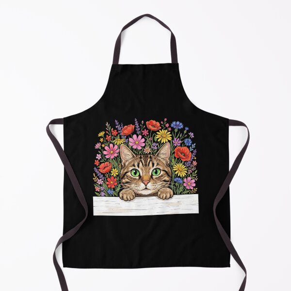 Item preview, Cat Wildflower Garden Pet Lover designed and sold by Doodleoub.