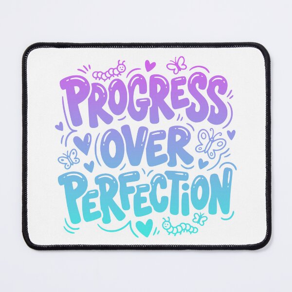Item preview, Progress Over Perfection Teacher – Colorful Gradient Cartoon Lettering designed and sold by PalleteCreation.
