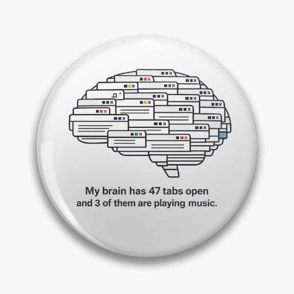 Item preview, Retro Browser Brain Music Tabs Funny Music Lover designed and sold by teemix.