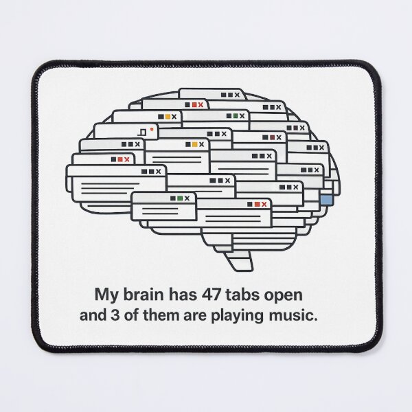 Item preview, Retro Browser Brain Music Tabs Funny Music Lover designed and sold by teemix.