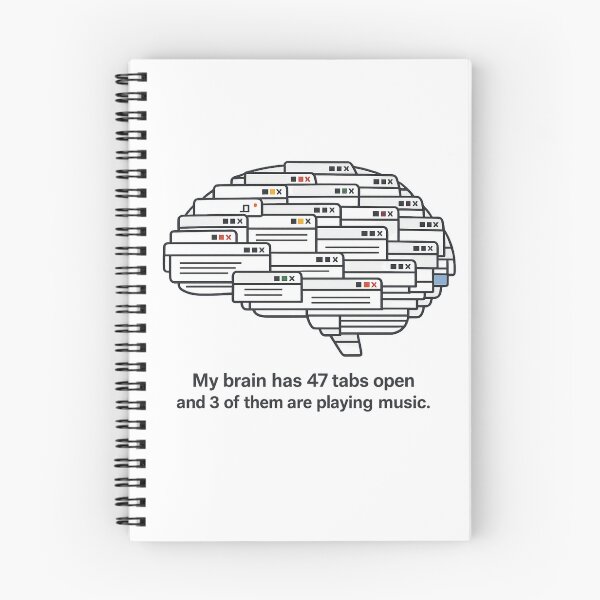 Item preview, Retro Browser Brain Music Tabs Funny Music Lover designed and sold by teemix.