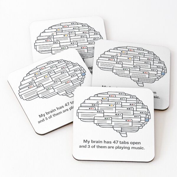 Item preview, Retro Browser Brain Music Tabs Funny Music Lover designed and sold by teemix.