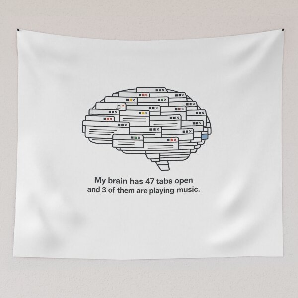 Item preview, Retro Browser Brain Music Tabs Funny Music Lover designed and sold by teemix.