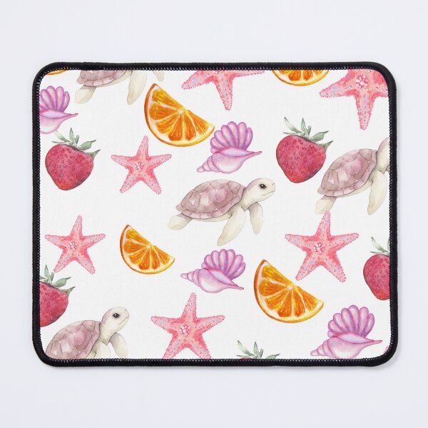 Item preview, Watercolor Sea Turtle Starfish and Summer Fruit Pattern designed and sold by NOUURRRR.