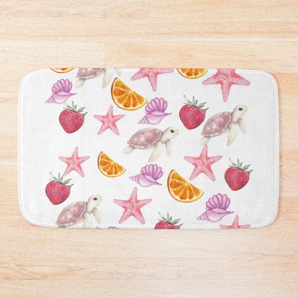 Item preview, Watercolor Sea Turtle Starfish and Summer Fruit Pattern designed and sold by NOUURRRR.