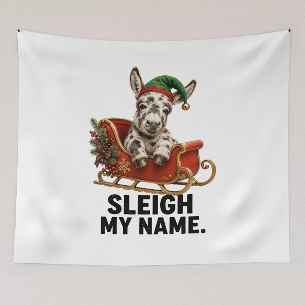 Item preview, Sleigh My Name Funny Christmas Donkey designed and sold by HippyRikky.