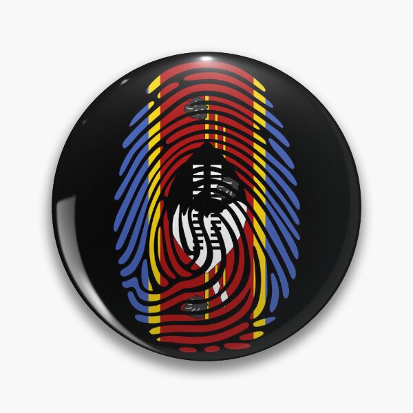Item preview, Eswatini Flag Fingerprint Identity | Swazi DNA Heritage Graphic designed and sold by NTGUILTY.