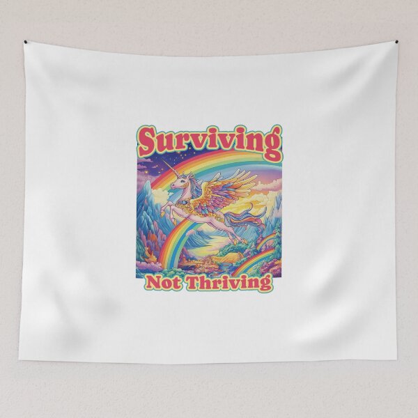Item preview, surviving not thriving unicorn designed and sold by WolfmanProphecy.