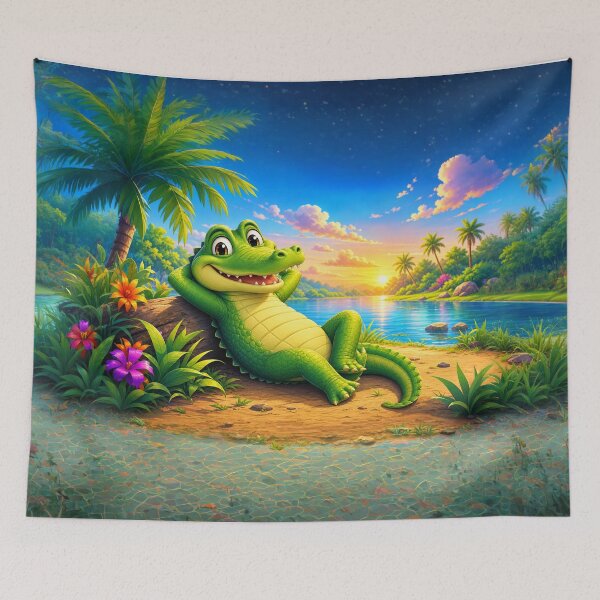 Item preview, Relaxing Alligator Sunset Gift designed and sold by Wenvilgrace.