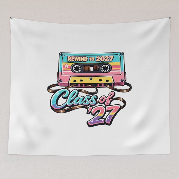 Item preview, Class of 2027 Retro Cassette Tape Senior Graduation designed and sold by teemix.