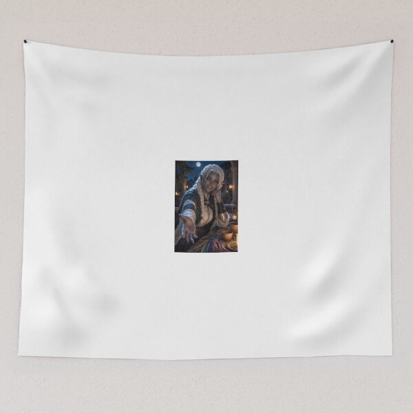 Item preview, White Haired Elf Friend Amigo at Night Market designed and sold by CathryneDelamort.