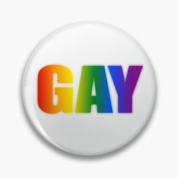 Item preview, GAY in bold and rainbow designed and sold by BUBBLDesigns.