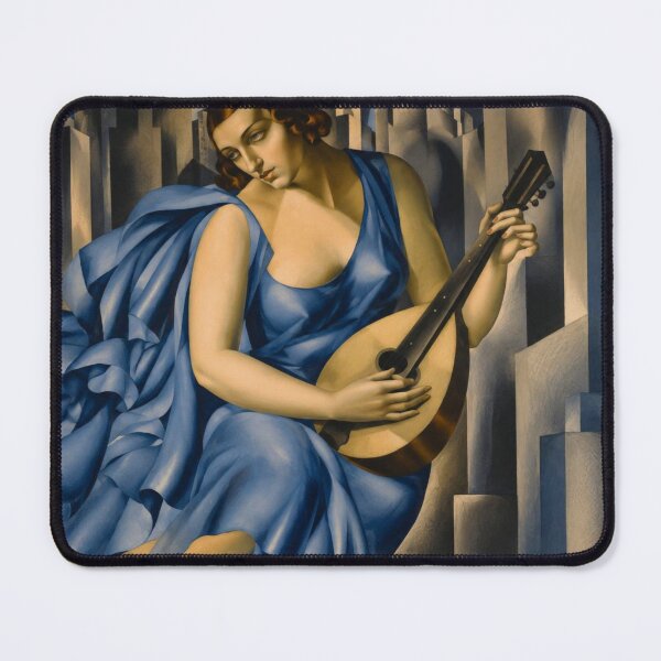 Item preview, Femme à la Mandoline (woman with a mandolin) - Art Deco Wall Art - Musician Woman - Vintage Home Decor designed and sold by RickE.
