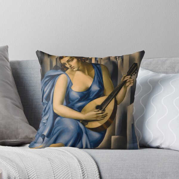 Item preview, Femme à la Mandoline (woman with a mandolin) - Art Deco Wall Art - Musician Woman - Vintage Home Decor designed and sold by RickE.