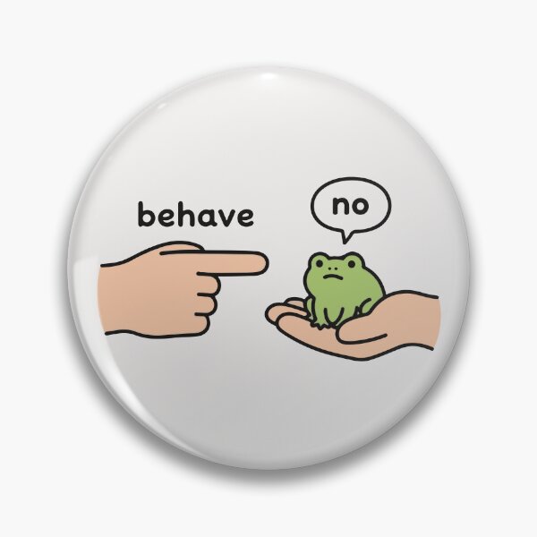 Item preview, Funny Frog Meme Behave No designed and sold by andromeda-redd.