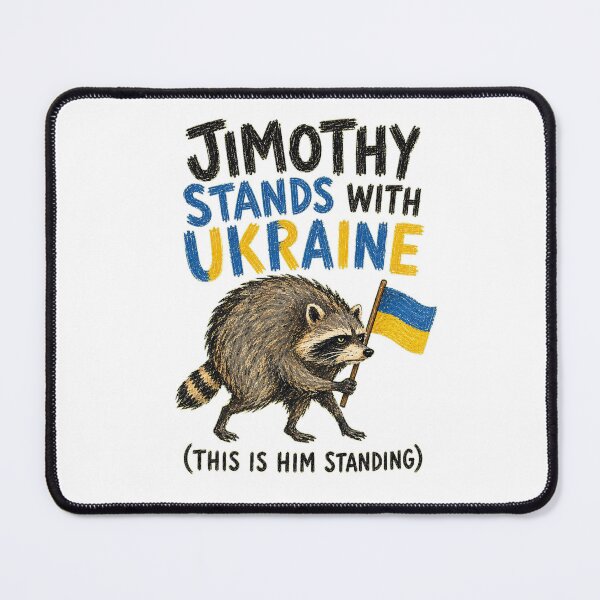 Item preview, Jimothy Stands With Ukraine – Funny Raccoon Meme designed and sold by Lacritsa .