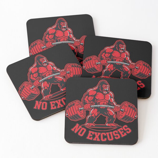 Item preview, No Excuses Gorilla Gym T-Shirt | Heavyweight Fitness Graphic Tee designed and sold by DPlab.