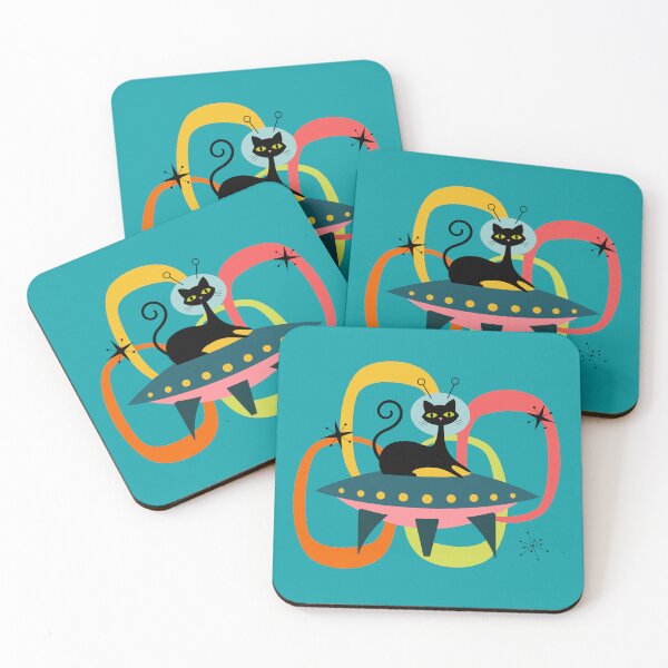 Item preview, Atomic Space Cat Mid Century Modern Retro Cat designed and sold by Volt Junkies.