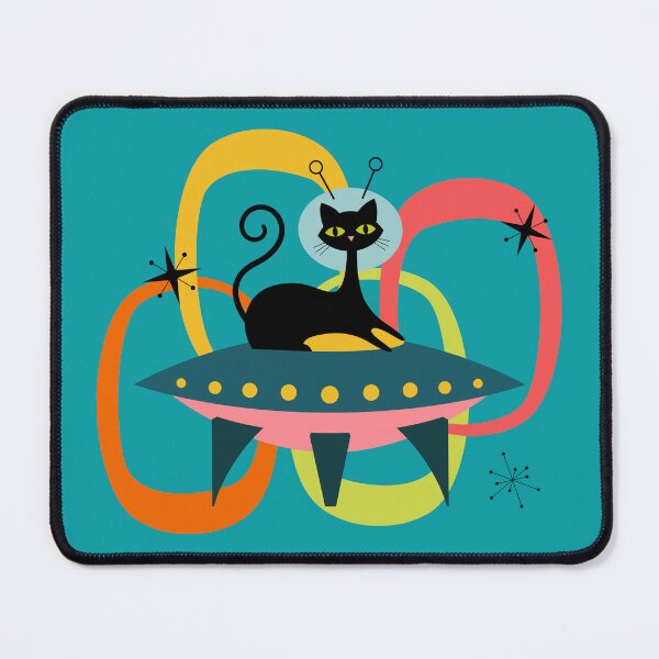 Item preview, Atomic Space Cat Mid Century Modern Retro Cat designed and sold by Volt Junkies.