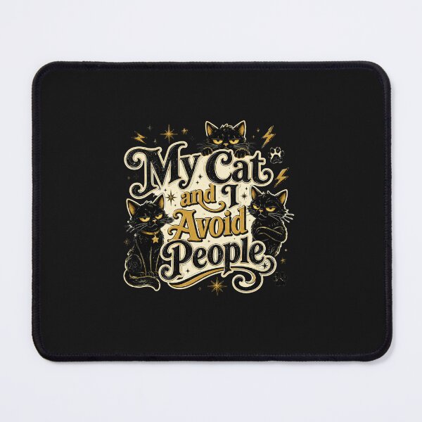 Item preview, My Cat and I Avoid People designed and sold by VelveMoonArt.