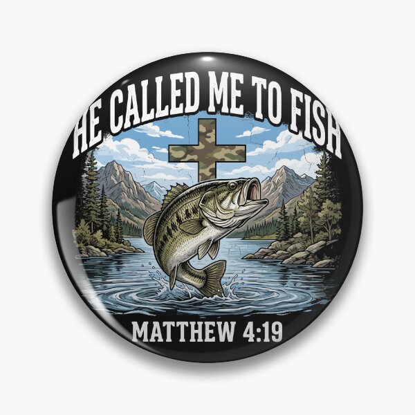 Item preview, He Called Me To Fish Christian Fisherman Religious Angler Bible Verse designed and sold by Doodleoub.