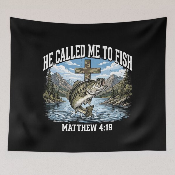 Item preview, He Called Me To Fish Christian Fisherman Religious Angler Bible Verse designed and sold by Doodleoub.