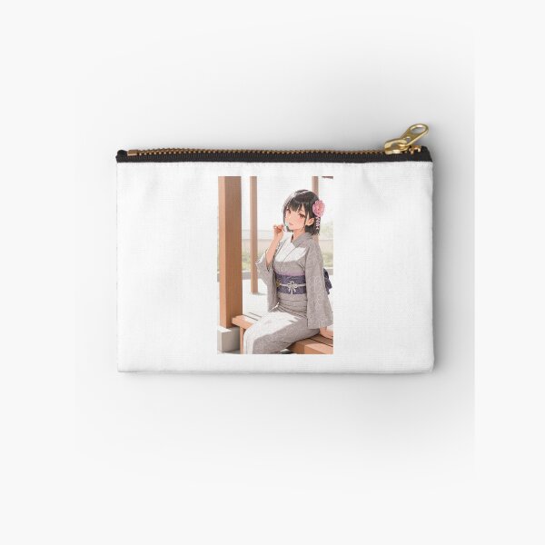 Item preview, Serene Summer Moments - Anime Girl in Traditional Japanese Yukata designed and sold by JapaneseArtAI.