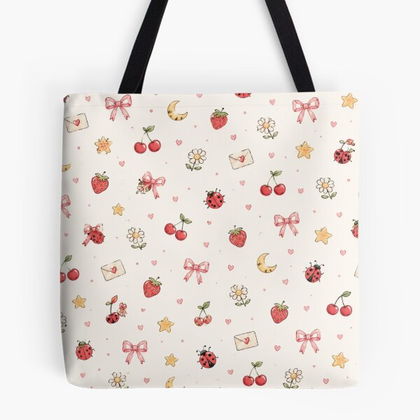 Item preview, Cute Kawaii Cottagecore Doodle Aesthetic Pattern designed and sold by NinaVibeStudio.