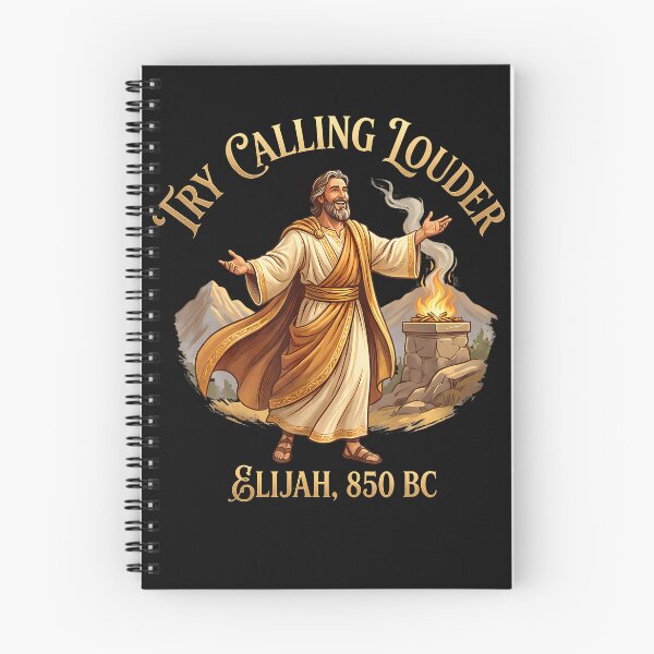 Item preview, Try Calling Louder Funny Christian Elijah Faith Design designed and sold by JamesCrArt.
