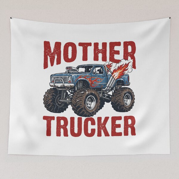 Item preview, Mother Trucker Monster Truck Off Road Driver Automotive Humor designed and sold by Doodleoub.