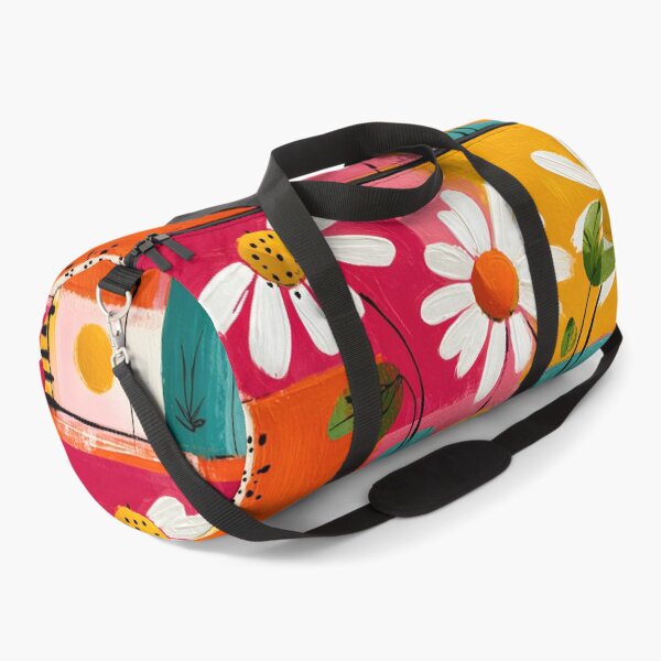 Item preview, Cheerful Daisy Bouquet in Geometric Vases with Bold Abstract Floral Contemporary Wall Art designed and sold by OlfactoART Studio.