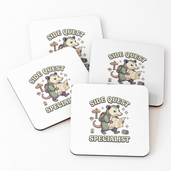 Item preview, Side Quest Specialist Adventure Opossum designed and sold by GoofyShopp.