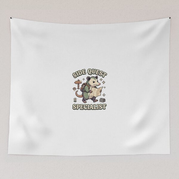 Item preview, Side Quest Specialist Adventure Opossum designed and sold by GoofyShopp.