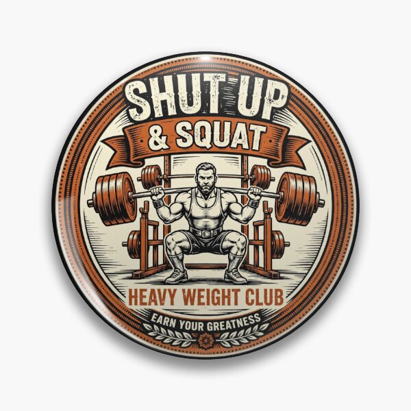 Item preview, Shut Up And Squat Heavy Weight Club Gym Motivational Powerlifting designed and sold by TeeMint5.