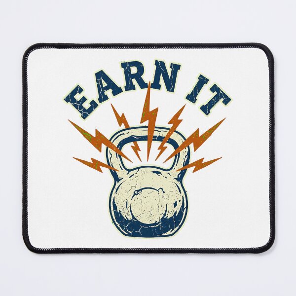Item preview, Earn It Kettlebell Vintage Gym T-Shirt | Retro Fitness Graphic Tee designed and sold by DPlab.