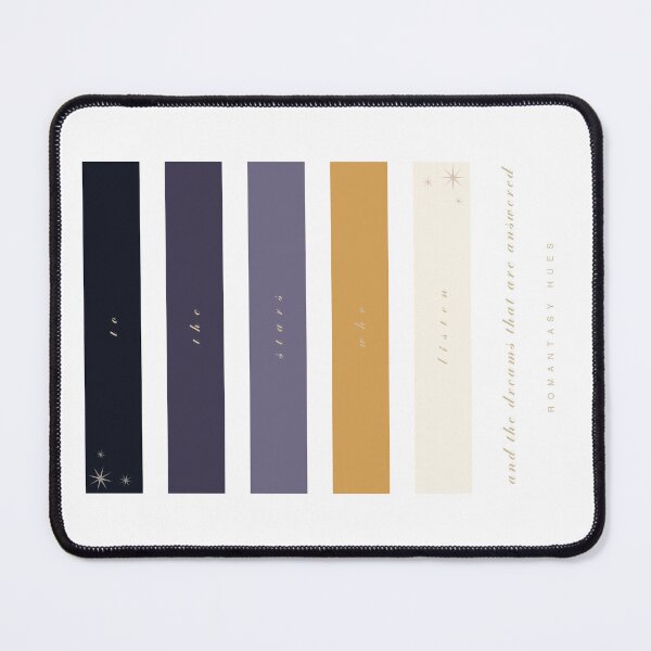 Item preview, ‘Stars who Listen, Dreams Answered’ Quote Romantasy Hue Palette Special Edition Calligraphy Artwork designed and sold by The Colourful Game.