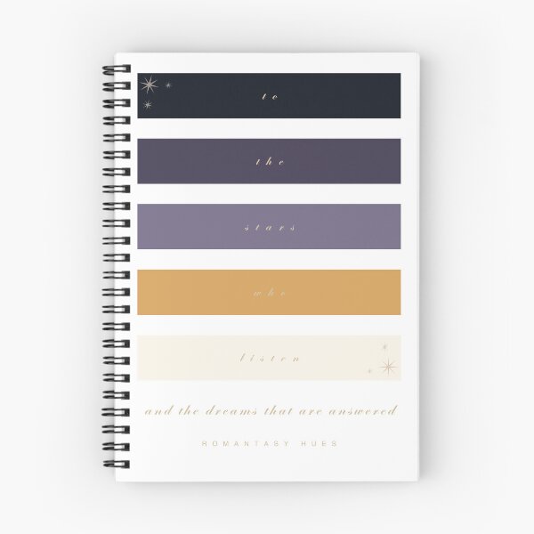 Item preview, ‘Stars who Listen, Dreams Answered’ Quote Romantasy Hue Palette Special Edition Calligraphy Artwork designed and sold by The Colourful Game.