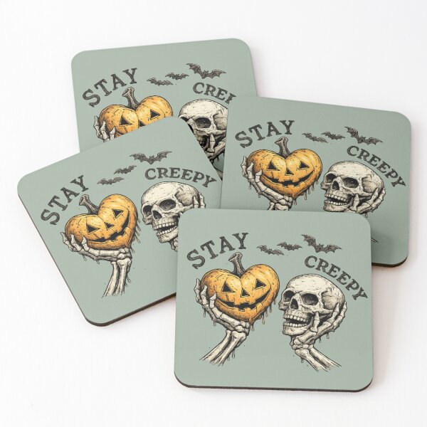 Item preview, Stay Creepy Skull Pumpkin for Halloween Fans designed and sold by POD DYNASTY | Original Print On Demand T-Shirt Graphics.